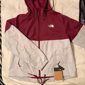 The North Face Burgundy and Gray Utility Jacket